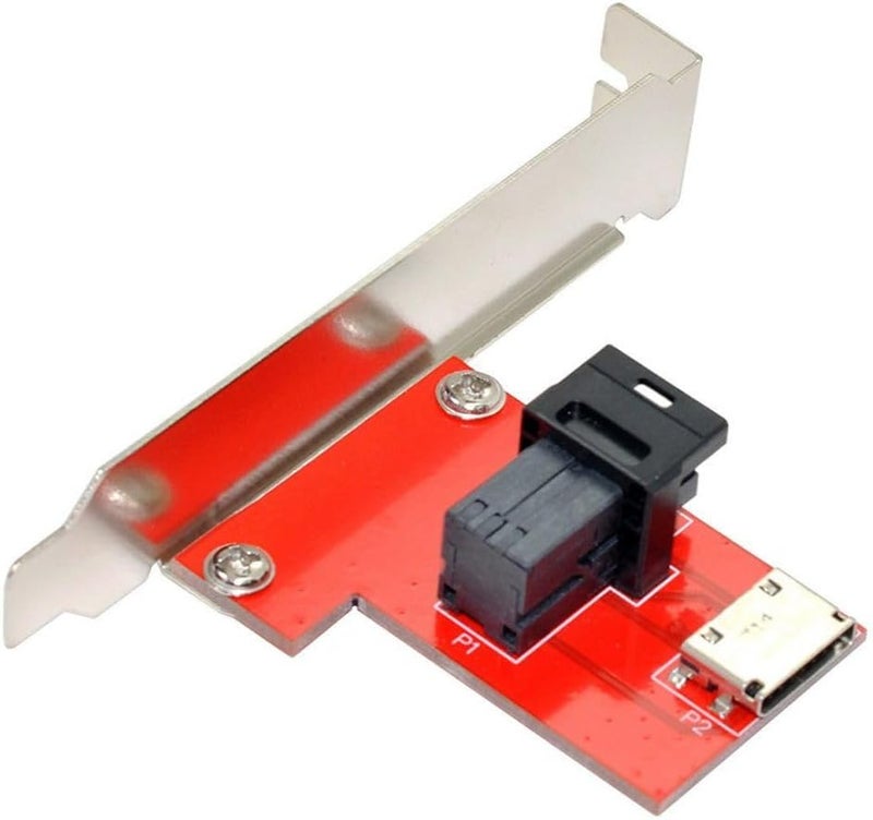 Chenyang Mini SAS HD SFF-8643 PCI-Express 4.0 to Oculink SFF-8611 SFF-8612 PCBA Female Adapter with Bracket - Image 1